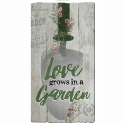 Oak Patch Gifts In the Garden 17 in. H X 9 in. L Multicolored Wood Wall Art
