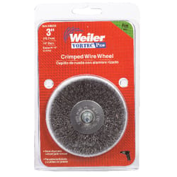 Weiler Vortec Pro 3 in. Fine Crimped Wire Wheel Brush Steel 20000 rpm 1 pc