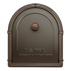 Architectural Mailboxes Bellevue Modern Galvanized Steel Post Mount Rubbed Bronze Mailbox