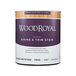 Ace Wood Royal Solid Tintable Flat Midtone Hi Hide Base Acrylic Latex Siding/Trim Stain 1 qt