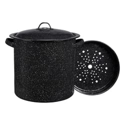 Granite Ware Porcelain Enamel Steamer Pot 34 qt Black