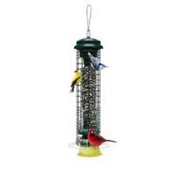 Brome Bird Care 2.6 lb Metal/Plastic Squirrel Solution Tube Bird Feeder