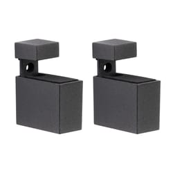 Dolle Cuadro 2.7 in. H X 0.9 in. W X 1.9 in. D Black Metal Shelf Clips