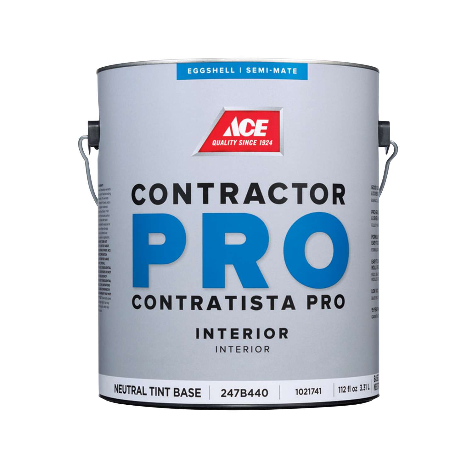 Ace Contractor Pro Eggshell Tint Base Neutral Base Paint Interior 1 gal