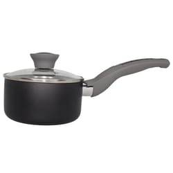 Imusa Mirro Ceramic Coated Aluminum Sauce Pan With Lid 1 qt Black