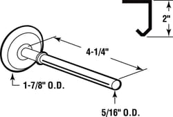 Prime-Line 7/16 in. W X 1-7/8 in. D Steel Garage Door Roller