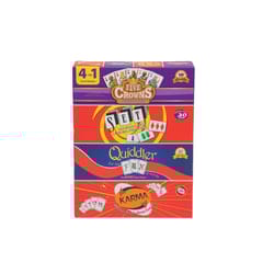 Five Crowns Quiddler 4 Game Bundle Card Game Multicolored