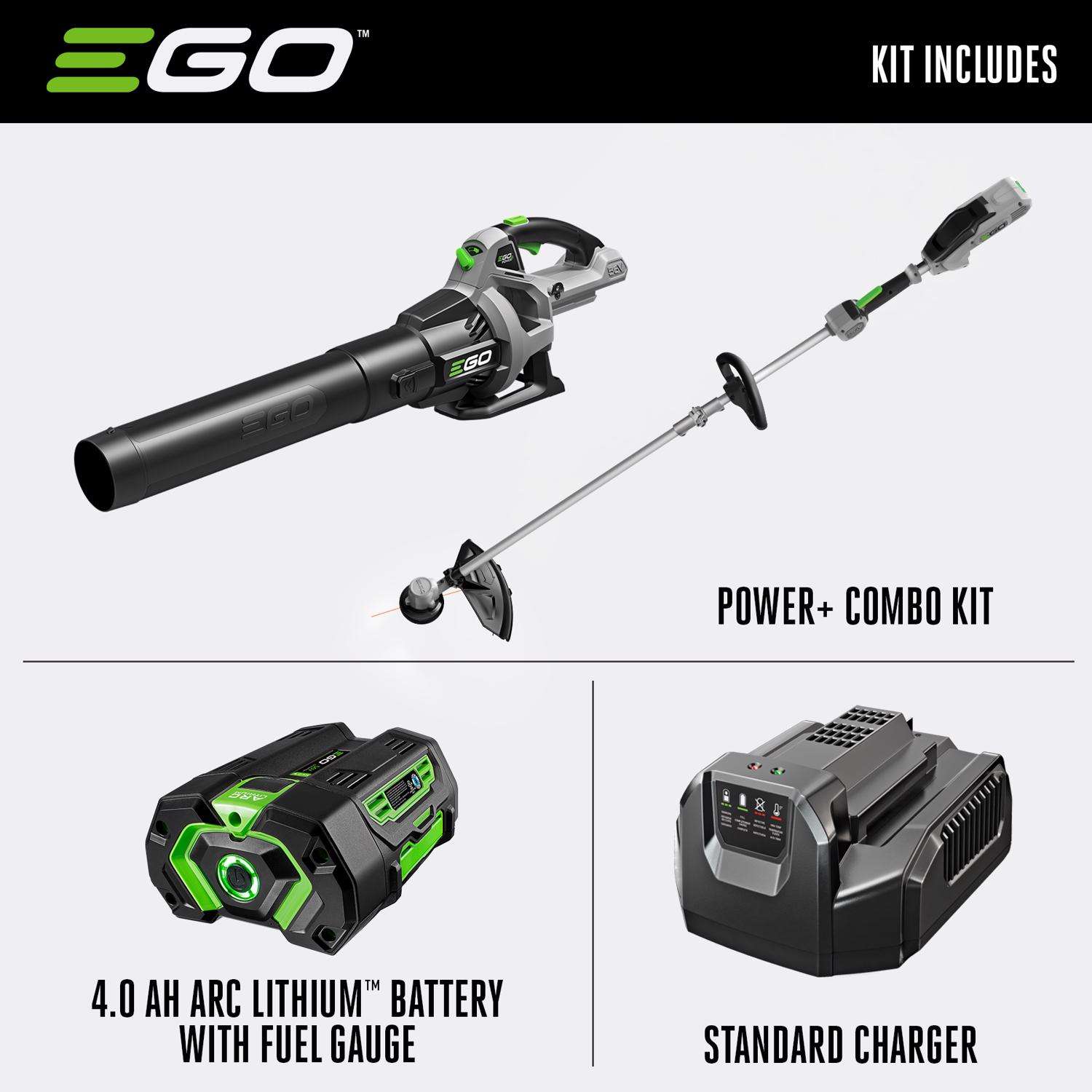 Yard Force 60-Volt Cordless String Trimmer & Leaf Blower Combo Kit,  Brushless Motor, Battery and Charger