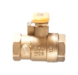 Watts 1/2 in. Brass Sweat Ball Valve with Drain Full Port