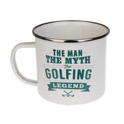 Top Guy Golfing 14 oz Multicolored Steel Enamel Coated Mug 1 pk
