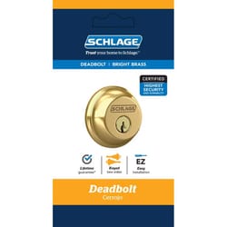 Schlage Bright Brass Zinc Double Cylinder Deadbolt