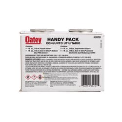 Oatey Rain-R-Shine Handy Pack Blue Primer and Cement For PVC 2 pk