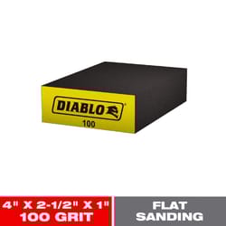 Diablo 4 in. L X 2-1/2 in. W X 1 in. 100 Grit Fine Flat Surface Sanding Sponge