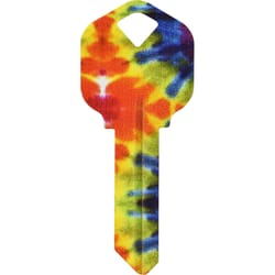 HILLMAN Wackey Tie-Dyed House/Office Universal Key Blank KW1 Single