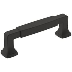 Amerock Stature Transitional Rectangle Cabinet Pull 3-3/4 in. Matte Black 1 pk