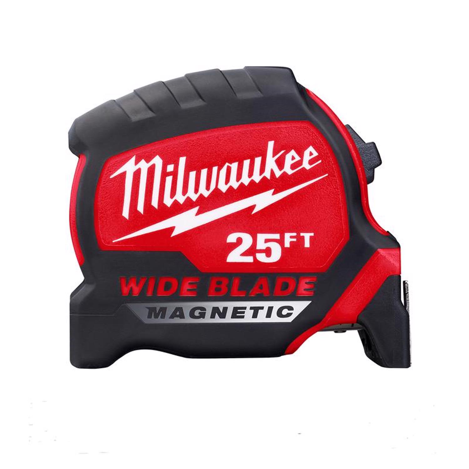 Photos - Tape Measure and Surveyor Tape Milwaukee 25 ft. L X 1-5/16 in. W Wide Blade Magnetic Tape Measure 1 pk 48 