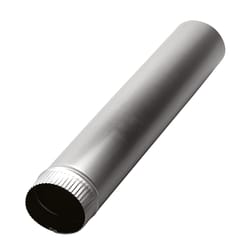 Deflect-O 24 in. L X 3 in. D Silver Aluminum Vent Pipe