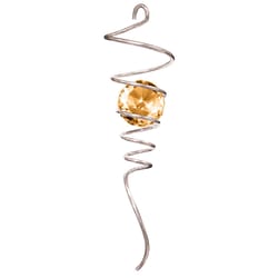 Spinfinity Designs Multi-color Stainless Steel 11 in. Silver Amber Tail Outdoor Spinner