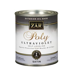 ZAR Ultra Satin Clear Oil-Based Polyurethane Fast Dry Wood Stain 1 qt