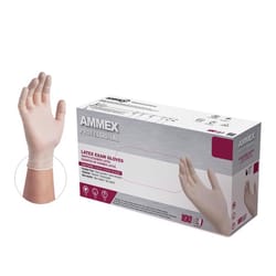 AMMEX Professional Latex Disposable Gloves Small Ivory Powder Free 100 pk