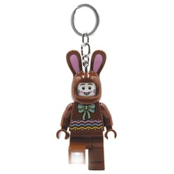 LEGO Minifigures Plastic Multicolored Chocolate Bunny Keychain w/LED Light
