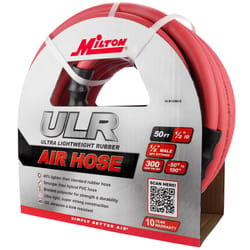 Milton 50 ft. L X 1/2 in. D Ultra Lightweight Rubber Air Hose 300 psi Red