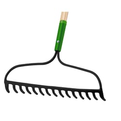 John Deere 66 in. 15 Tine Steel Bow Rake Wood Handle