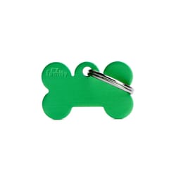 MyFamily Basic Green Bone Aluminum Dog Pet Tags Small