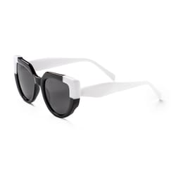 Optimum Optical Women's White Frame Black Lens Sunglasses