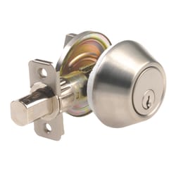 Ace Mobile Home Brushed Chrome Stainless Steel Single Cylinder Deadbolt