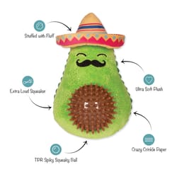 Pet Shop By Fringe Studio Multicolored Plush Avo-Fiesta Dog Toy
