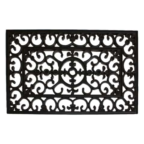 J & M Home Fashions Circles Doormat