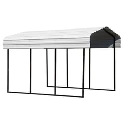 Arrow 10 ft. x 20 ft. Metal Horizontal Peak Carport without Floor Kit