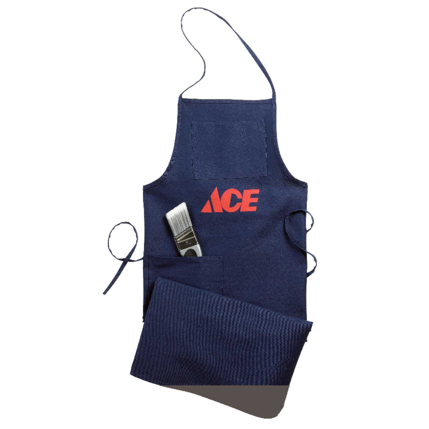 Ace Heavy Duty 1 pocket Cotton Shop Apron Blue 1 pk - Ace 