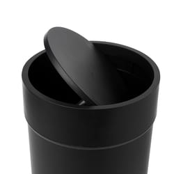 Umbra 1.6 gal Black Polypropylene Trash Can