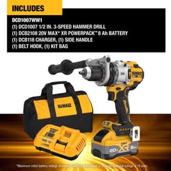 DeWalt 20V MAX XR 1/2 in. Brushless Cordless Hammer Drill Kit (Battery & Charger)