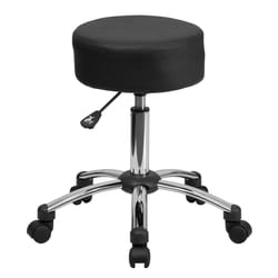 Flash Furniture Black Leather Ergonomic Stool