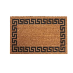 DeCoir 30 in. W X 18 in. L Black/Tan Greek Key Coir Door Mat