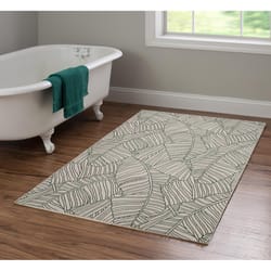 Linon Home Decor 3 ft. W X 5 ft. L Green/Ivory Chanda Polyester Accent Rug