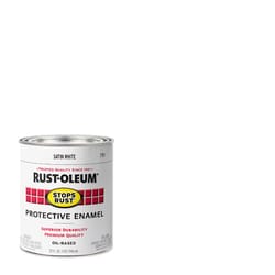 Rust-Oleum Stops Rust Satin White Oil-Based Protective Paint 1 qt