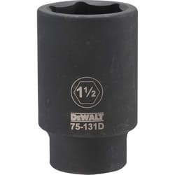 DeWalt 1-1/2 in. X 3/4 in. drive SAE 6 Point Deep Impact Socket 1 pc