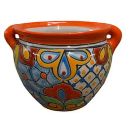 Avera Products Talavera 6 in. H X 7.25 in. W X 5.25 in. D Ceramic Michoacana Planter Multicolored