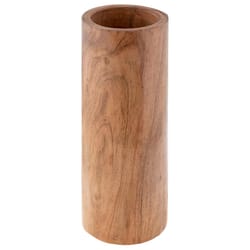 Karma Sierra 13.8 in. H X 5.4 in. W X 5.4 in. L Natural Wood Vase