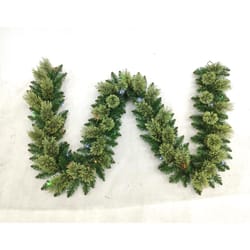 Celebrations 9 ft. L LED Prelit Multicolored Mixed Pine Garland