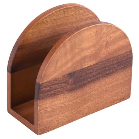 Ironwood Brown Acacia Wood Napkin Holder