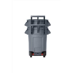 Rubbermaid Brute 32 gal Gray Plastic Wheeled Garbage Can