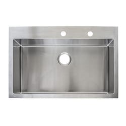 Franke Stainless Steel Dual Mount 33-7/16 in. W X 22-7/16 in. L Single Bowl Kitchen Sink