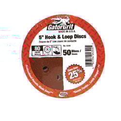 Gator 5 in. Aluminum Oxide Hook and Loop Sanding Disc 80 Grit Medium 50 pk