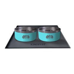 Toadfish Gray Silicone Pet Bowl Mat For Dogs