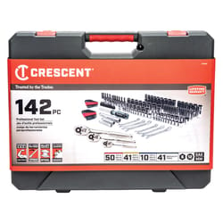 Crescent 1/4 & 3/8 & 1/2 in. drive Metric/SAE 6 and 12 Point Mechanic's Tool Set 142 pc